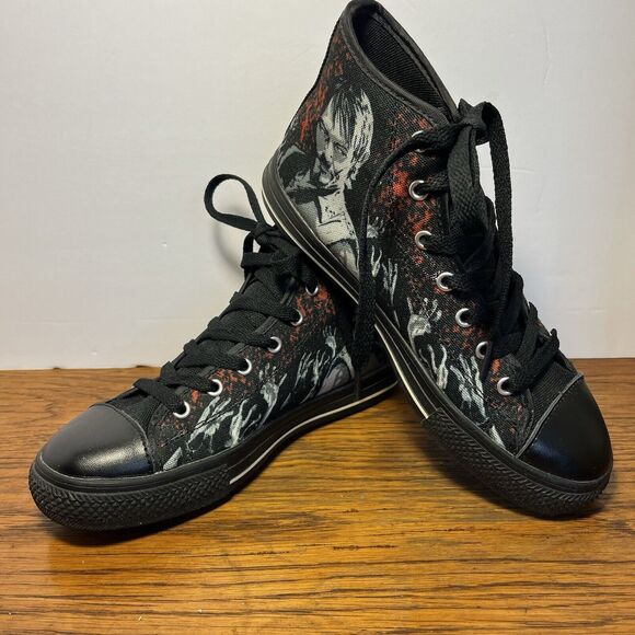 Walking Dead Daryl Dixon Women\'s 6 High Top Sneakers Custom Canvas Casual